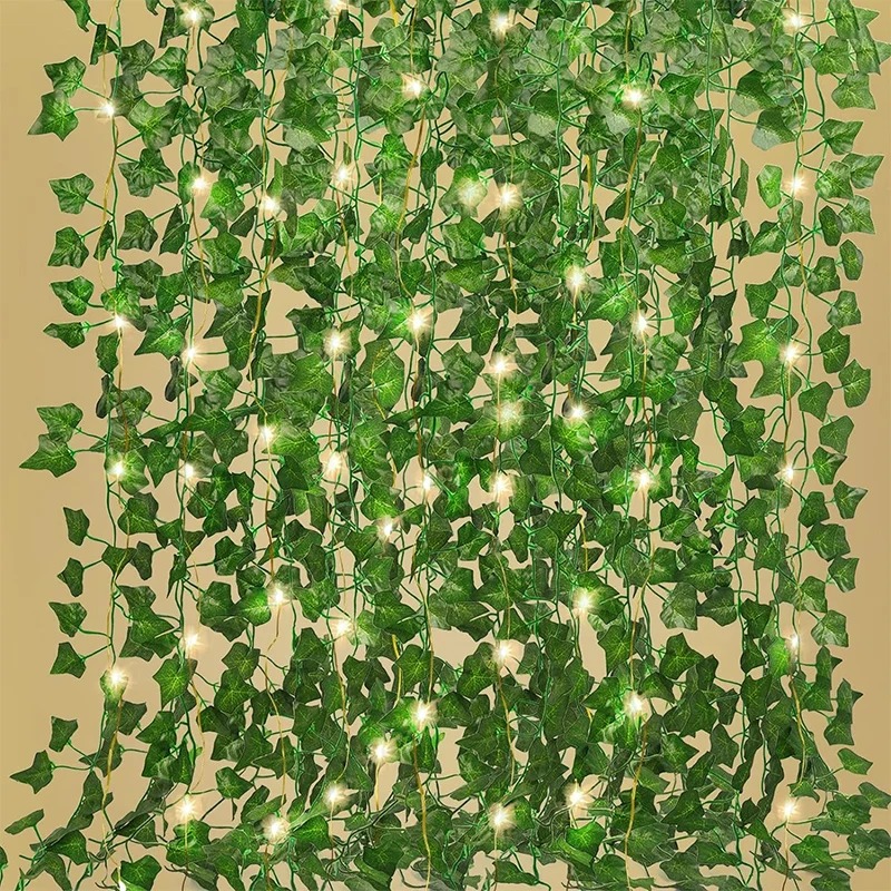 Wall Decor Lighting Tree - Green Ivy 210cm LED Light String