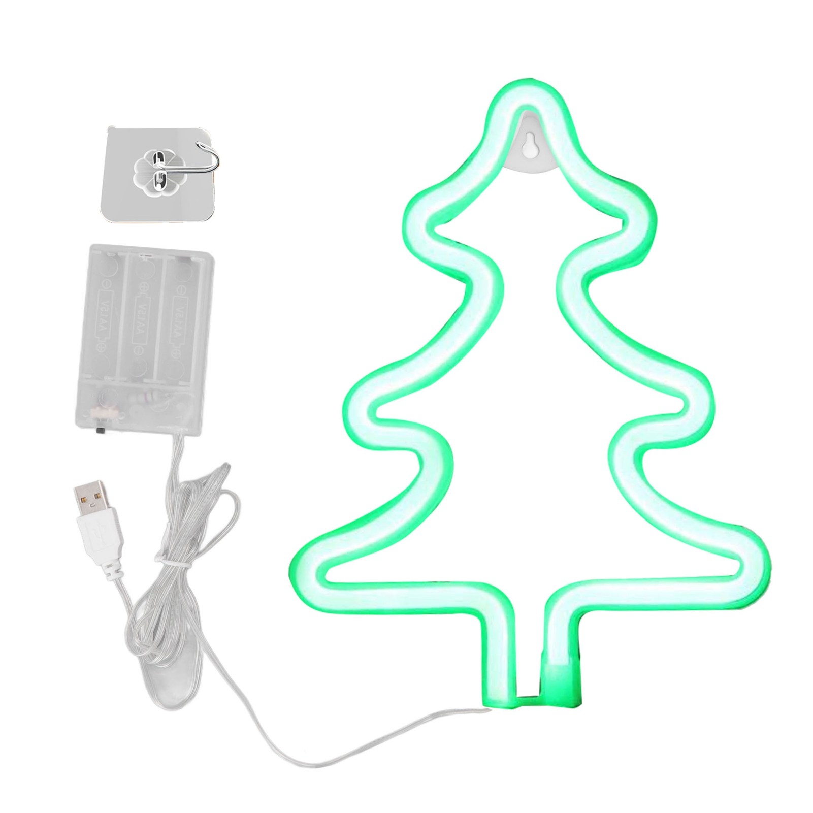 Wall Decor Lighting Tree - Christmas Neon Sign Christmas Tree Shape