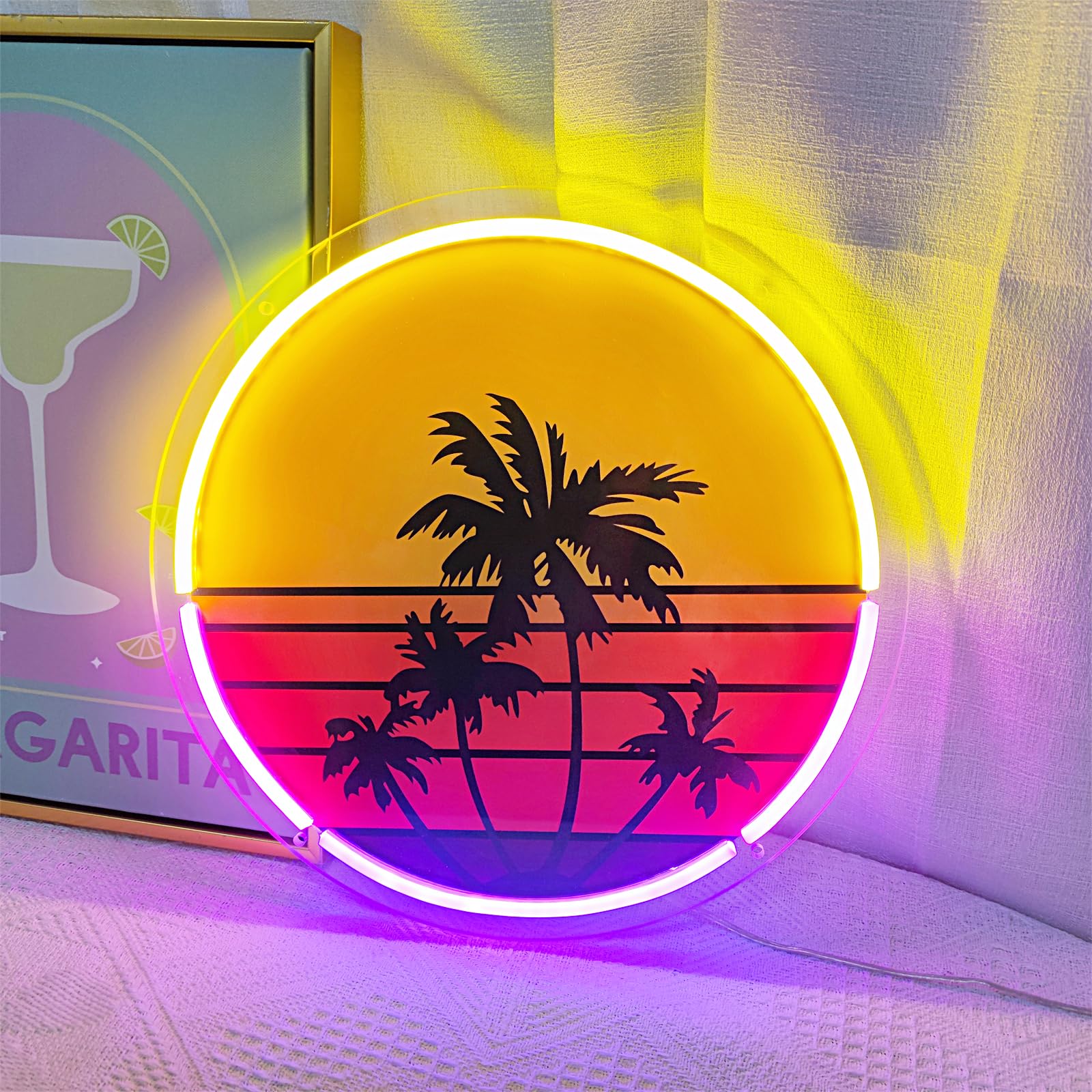 Wall Decor Lighting Tree - Sunset neon light suitable for room