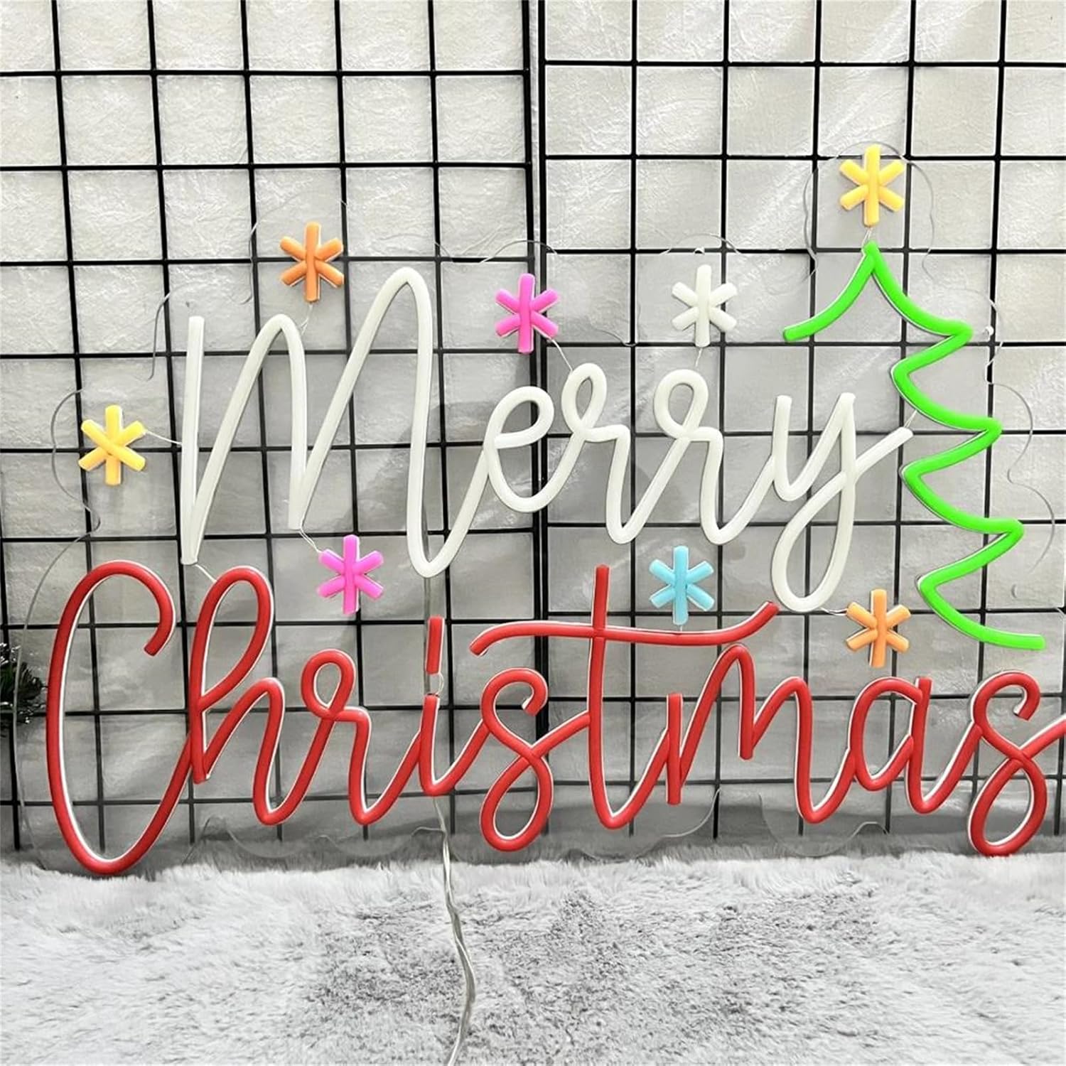Merry Christmas Neon Sign with - Wall Decor Lighting Tree review and price