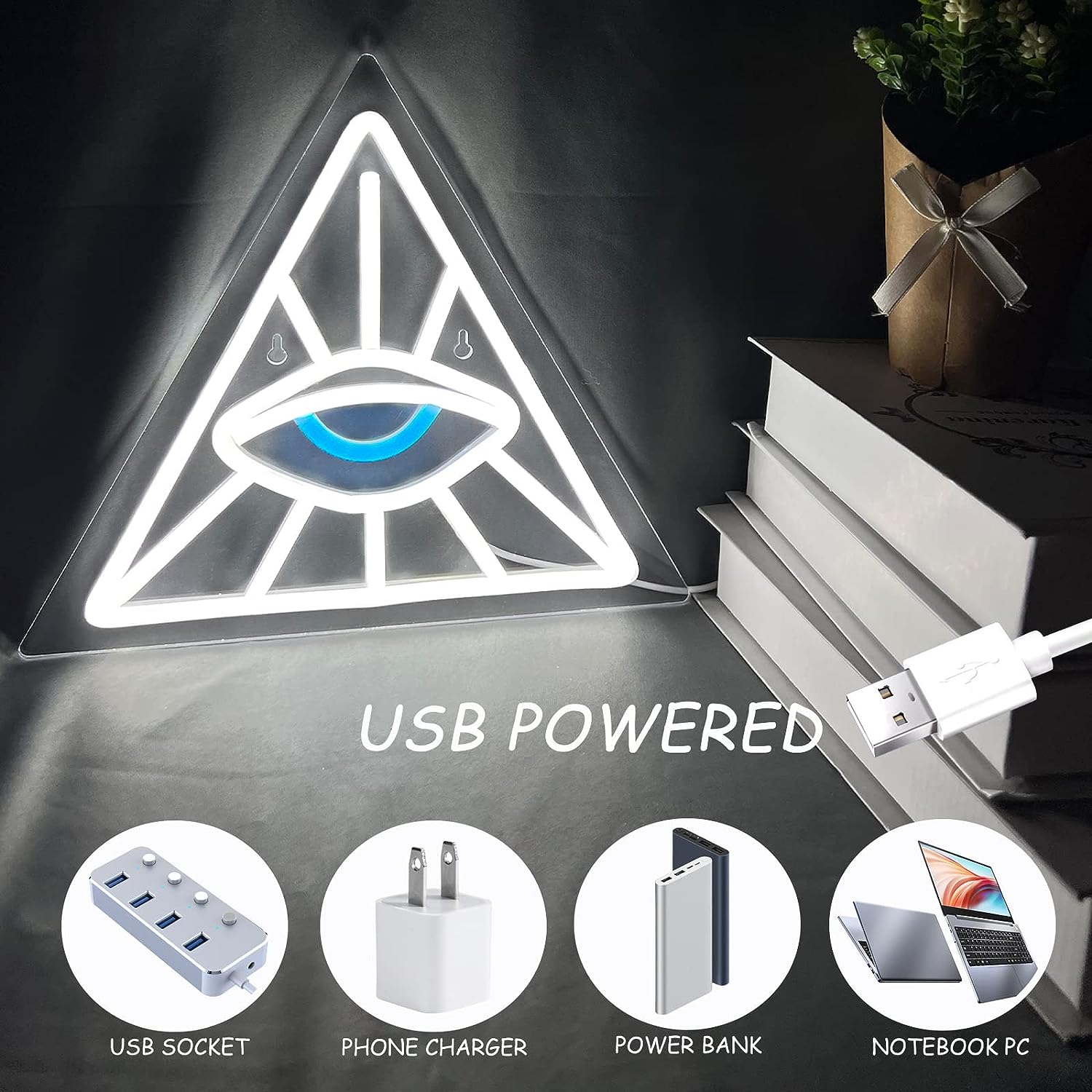 Eye in Triangle Neon Light LED - Outdoor Lighting Decor Ideas review and price