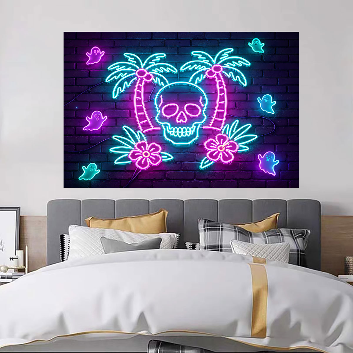 Neon Light Wall Sticker Palm T - Wall Decor Lighting Tree review and price