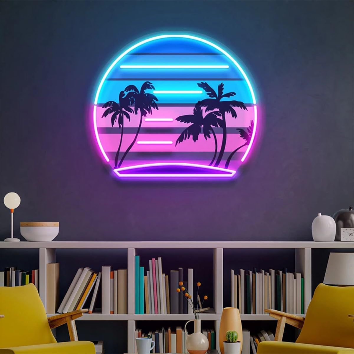 Tropical Retro Vintage Sunset  - Wall Decor Lighting Tree review and price