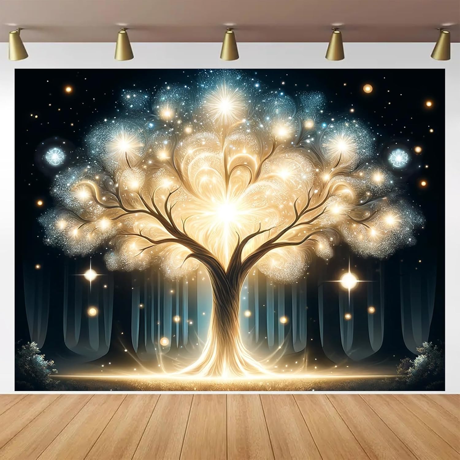 Glowing Spirit Tree UV Black L - Wall Decor Lighting Tree review and price