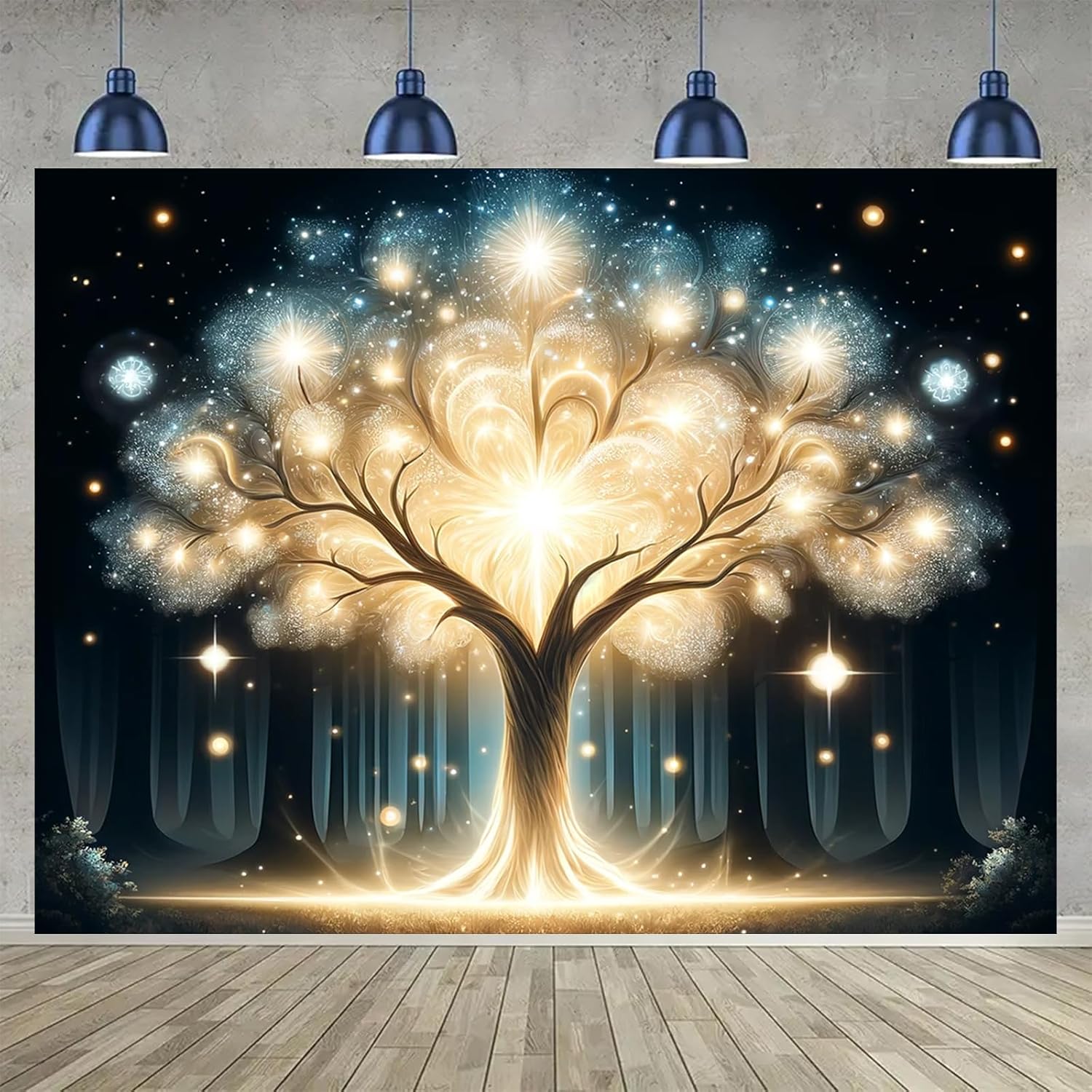Glowing Spirit Tree UV Black L - Wall Decor Lighting Tree review and price