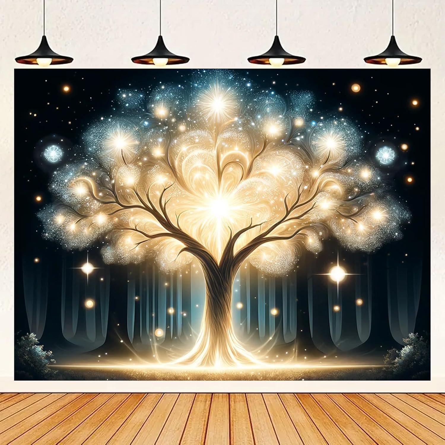Glowing Spirit Tree UV Black L - Wall Decor Lighting Tree review and price