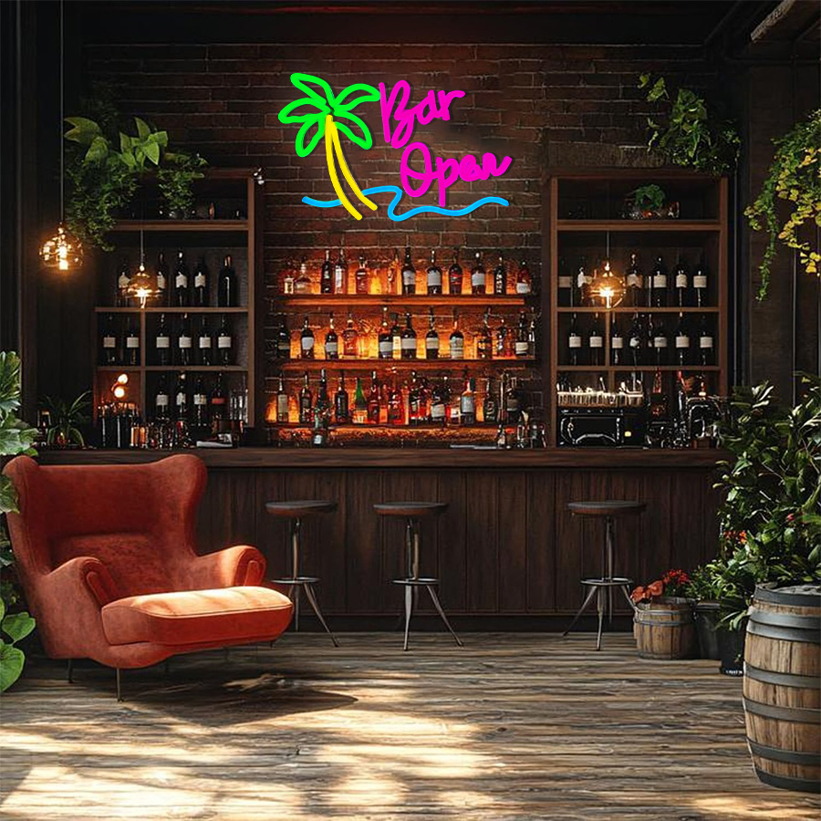 Bar Open Sign for Business, Ne - Wall Decor Lighting Tree review and price