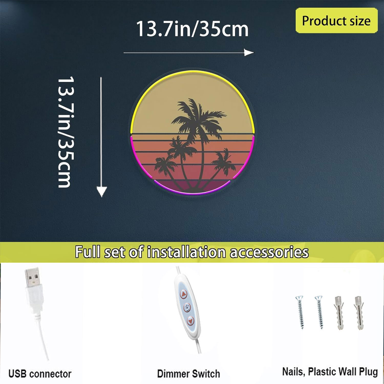 Sunset neon light suitable for - Wall Decor Lighting Tree review and price