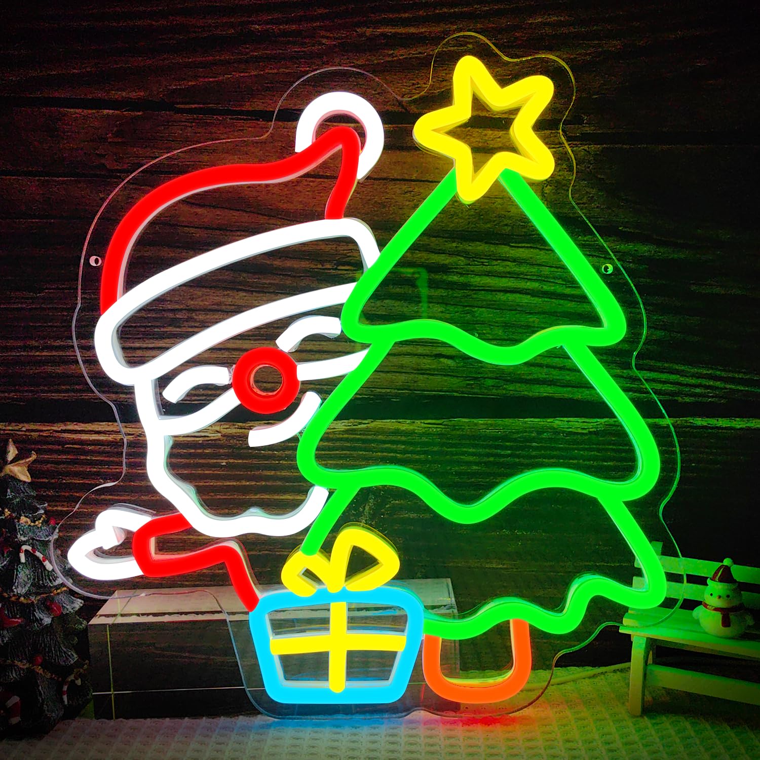 Santa Neon Sign for Wall Decor - Wall Decor Lighting Tree review and price