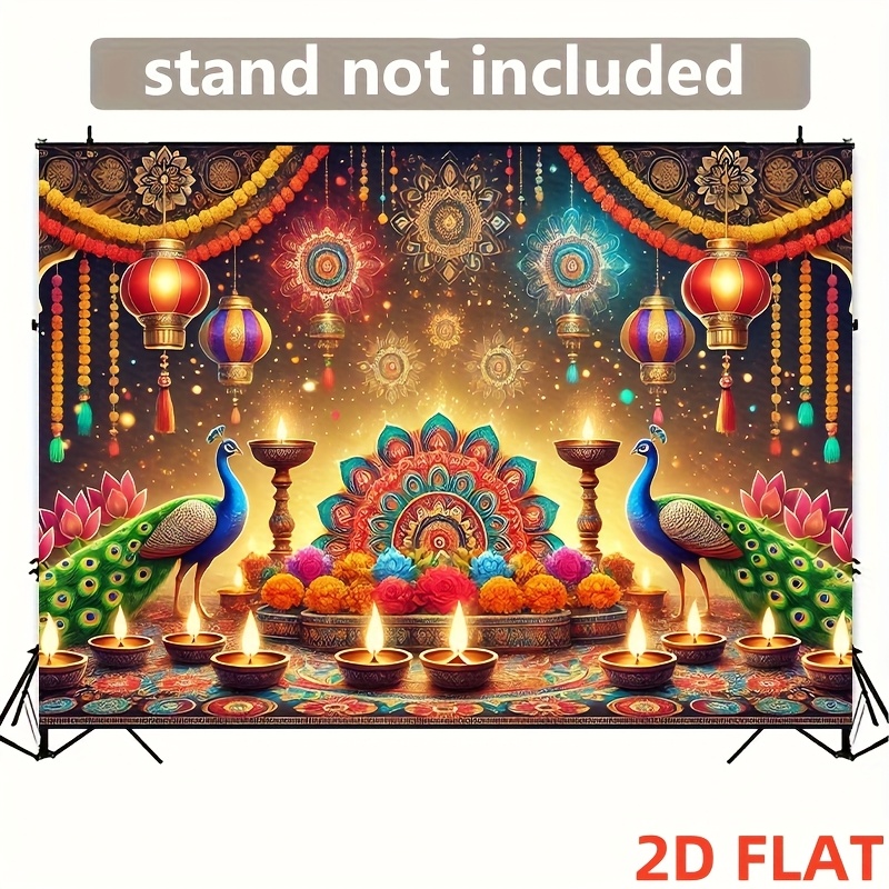 Diwali Peacock Lantern Tapestr - Lighting Decor For Diwali review and price