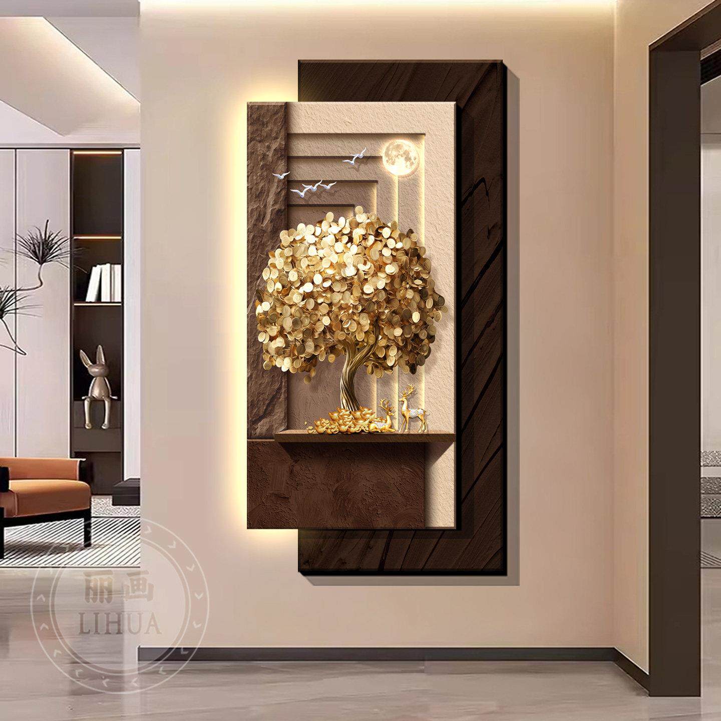 Decorative paintings at the en - Wall Decor Lighting Tree review and price