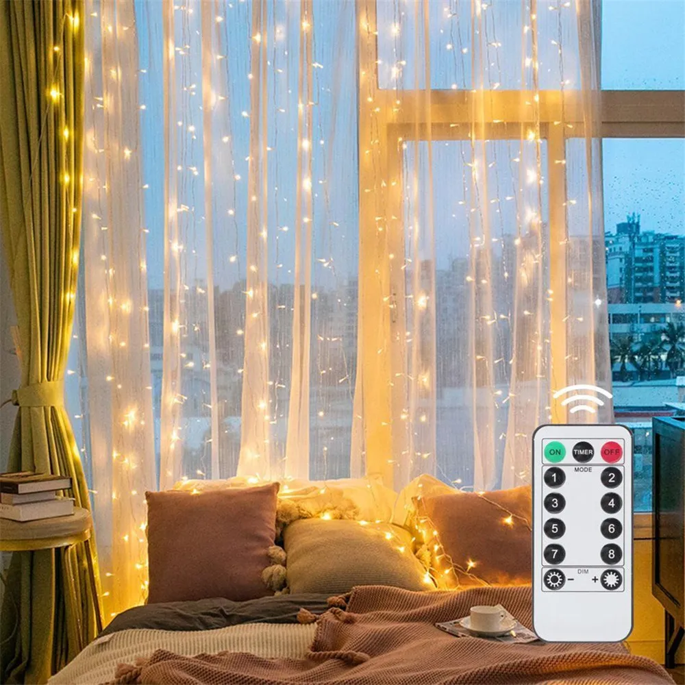 3/6M USB LED Curtain 8Modes Re - Lighting Decor For Diwali review and price